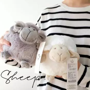 Супермягкая круглая плюшевая игрушка в виде толстой овцы, пушистая белая серая овечка, мягкая игрушка в виде животного, украшение для дома, подарок другу на день рождения 15cm