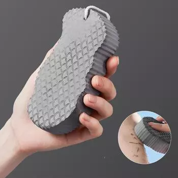 Супермягкая отшелушивающая губка для ванны, волшебный отшелушивающий скраб для удаления омертвевшей кожи для взрослых, детей, товары для ванной комнаты China серый