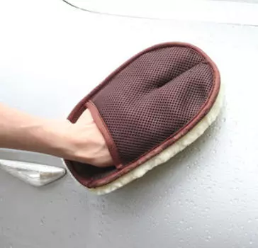 Супермягкая перчатка для мытья автомобиля из овечьей шерсти с глубоким ворсом, перчатка для мытья и очистки с воском 1pcs