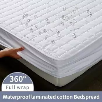 Супермягкий 3D ламинированный хлопок, водонепроницаемая простыня 160x200, защитный чехол для матраса, защита от мочи, защита от обрастания 90x190x30cm