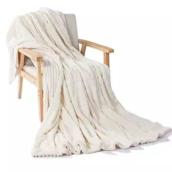 Супермягкий длинный мохнатый пушистый искусственный мех теплый элегантный уютный пушистый плед из шерпы 80*120cm чёрный