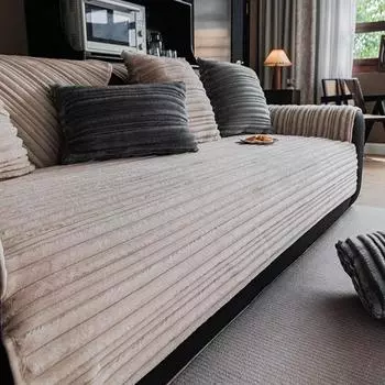 Супермягкий фланелевый плюшевый стеганый диванный полотенце, зимний теплый толстый плюшевый чехол для дивана, Г-образный секционный противоскользящий чехол для дивана 70x70