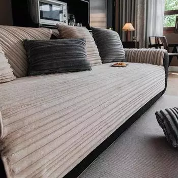 Супермягкий фланелевый плюшевый стеганый диванный полотенце, зимний теплый толстый плюшевый чехол для дивана, Г-образный секционный противоскользящий чехол для дивана 70x70