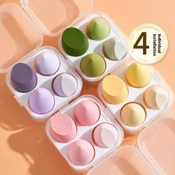 Супермягкий Gourd Makeup Egg Dry Wet Dual-use Makeup Tool Sponge Powder Puff 3PCS коричневый