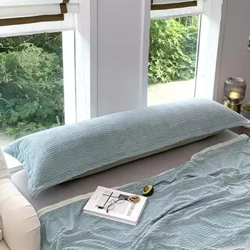 Супермягкий плюшевый бархатный чехол для подушки, резная фланелевая наволочка для подушки для тела, двойная наволочка для подушек для сна 48cmX120cm