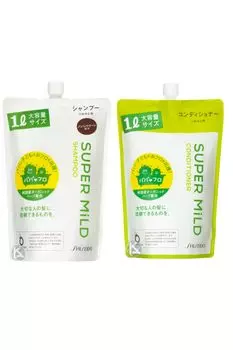 Супермягкий шампунь 1 л Кондиционер 1 л 1000 мл Сменный блок Amino Weakly Large Оригинальный логотип и набор, каждый, Набор, Сменный блок, Кислотный, Не содержит силикона, Кислотный, Емкость,