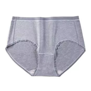 Супермягкое дышащее нижнее белье, приятное для кожи, антибактериальное нижнее белье, минималистичное нижнее белье в полоску, удобное женское нижнее белье M