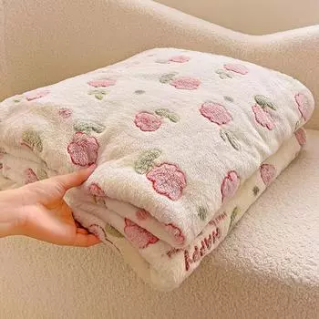 Супермягкое флисовое одеяло со снежинками 150cmx200cm