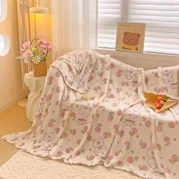 Супермягкое шерстяное одеяло со снежинками 150cmx200cm