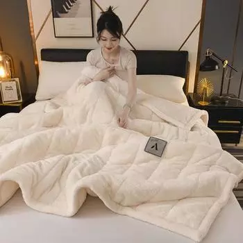 Супермягкое теплое одеяло, термобелье, трехслойное, утяжеленное, бархатное, однотонное, флисовое покрывало, покрывало для взрослых, зимнее 100x150