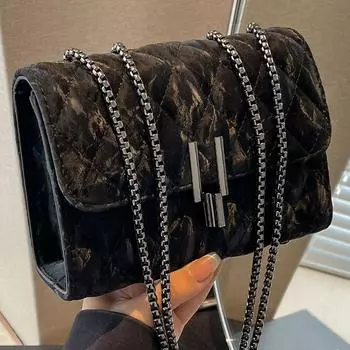 Суперпопулярная женская нишевая новая модная сумка через плечо с цепочкой из ромбовидной сетки летняя мини-квадратная сумка