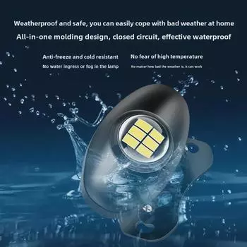 Суперяркий светодиодный фонарь заднего хода с дополнительным орлиным глазом для больших грузовиков, универсальный 12 В-24 В always on, PT Small Eye, 12-24V universal чёрный