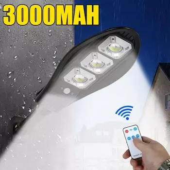 Суперяркий уличный солнечный светильник 3000 мАч IP65 водонепроницаемый уличный светильник с датчиком движения для сада и двора настенный светильник с датчиком человеческого тела 1COB