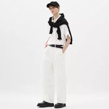 Брюки-карго Gu By Uniqlo Super Wide 01 OFF WHITE/S