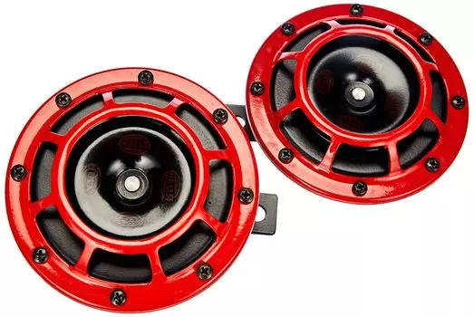 Supertone klaxon Rouge 12 V haute/basse-Hella 109,23,37 Комплект рупорных инструментов Supertone W 12 V 133