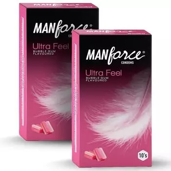 Супертонкие мужские презервативы со вкусом жевательной резинки Manforce Ultra Feel (20PCS)