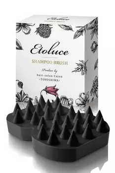 [Supervised by hair salon owner] Etoluce Scalp Shampoo Brush Scalp Massage Scalp Brush Head Spa Salon Care Scalp Brush (Basic, Black)