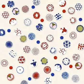 Суперводоотталкивающая пластина Asakura Senfu Furoshiki Nagare Futakoshi Chirimen, маленькая тарелка