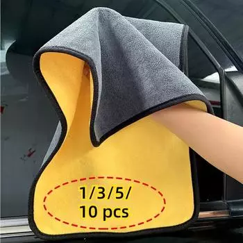 Супервпитывающая салфетка из микрофибры - упаковка 1/3/5/10 штук, многоцелевое кухонное и автомобильное полотенце, многоразовая салфетка для удаления пыли 1 PCS чёрный