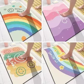 Супервпитывающий коврик для пола в ванной, противоскользящий мягкий коврик из диатомита, легко моющийся коврик для пола 40cmx60cm