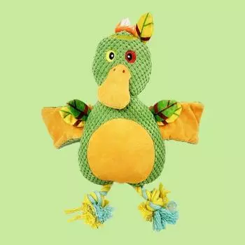 Supet Pet Savage Duck Cute and Funny Plush Toy Suitable for Indoor and Outdoor Use зелёный