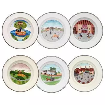 Суповые тарелки серии Design Naif 6 штук Villeroy & Boch