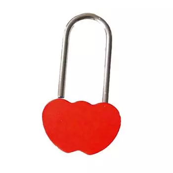 Supplies Couples Anniversary Without Key Couples Wish Lock Love Padlock Keepsake Wedding Gifts red-Double Heart