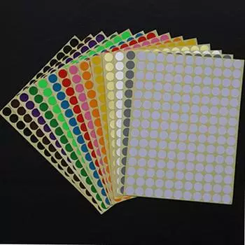 Supplies Self Adhesive Decals Circle Dot Labels Circle stickers Round Stickers Color Coding Labels 16 Sheets