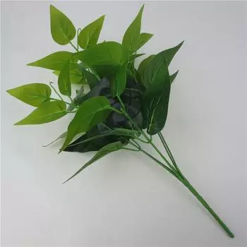 Supply, Simulated Dill Green Simulated Plant 7-Fork Chicken Heart Leaf Green Plant Handle Bundle Simulated Flower Fake Flower Decoration