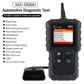 Поддержка всех функций OBD2, диагностический инструмент автоматического сканирования, код Icar2, многоязычный PK ELM327 V1.5 CR3001, сканер OBD2 X431 чёрный