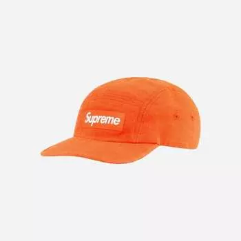 Supreme Linen Fitted Camp Cap Neon Orange 22SS -