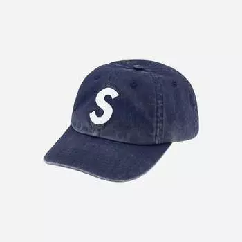 Supreme Pigment Print S Logo 6 панелей Индиго 22FW