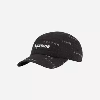 Supreme Stitch Jacquard Camp Cap Black 22SS -