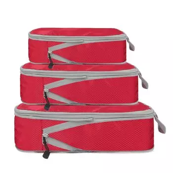 Surblue компрессионный мешок для путешествий, удобная одежда для путешествий, деловых поездок, набор для хранения, сумка, легкая, 3 предмета (Роза))