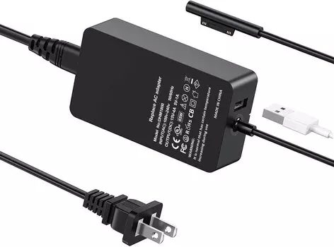 Surface Pro Charger 15V 4A Surface Laptop Surface Charger 65W 44W 36W 24W Совместимо с Surface Power Adapter для Surface Power Surface Charger