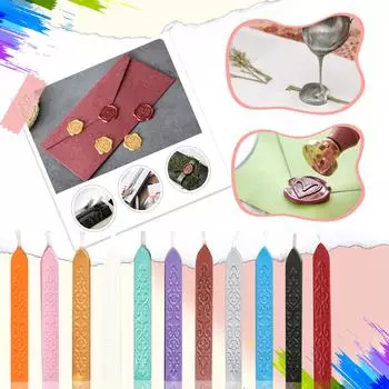 Сургучные палочки, антикварные сургучные палочки с фитилем для почтовых писем, ретро-винтажная сургучная печать One Size чёрный