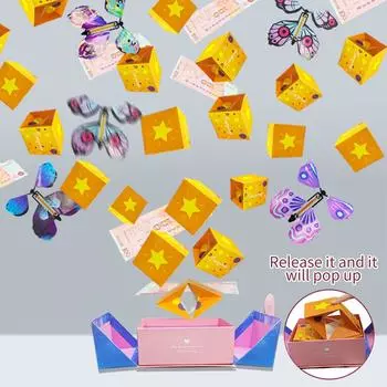 Сюрприз Bounce Box Подарок на День святого Валентина День рождения Bounce Box Красный конверт Украшение Подарочное украшение One Size красный