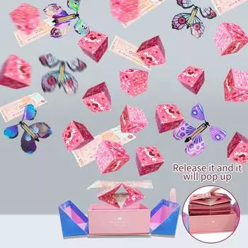 Сюрприз Bounce Box Подарок на День святого Валентина День рождения Bounce Box Красный конверт Украшение Подарочное украшение One Size красный