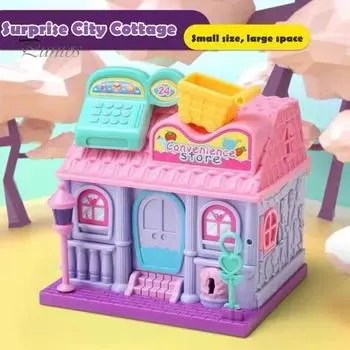 Сюрприз игрушечный домик для кукольного домика игровой набор двухуровневая мини-вилла кукольный домик строительные игрушки для ролевых игр ролевая игрушка для девочек розовый