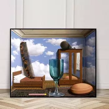 Сюрреализм Эстетика Скандинавский Холст Картина Рене Магритт Плакаты Печать Настенные Фотографии для Декора Гостиной Куадрос 21x30cm No Frame