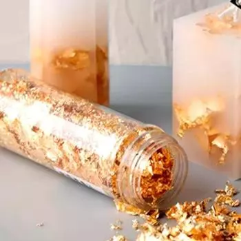 Сусальное золото для свечей, 1 бутылка, силиконовая форма для ароматерапевтического мыла, для изготовления свечей, украшение 1pcs золотой