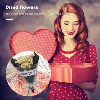 Сушеный цветок с ароматом детского дыхания, бумажная упаковка с буквенным принтом, лента с бантом, долговечный яркий цвет, украшение подарочной коробки, подарок на День Святого Валентина, Flowee красный