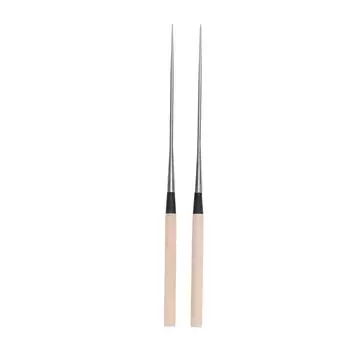 Sushi Chopsticks Professional Solid Wood Stainless Steel Pointed Sashimi Chopsticks for Restaurant