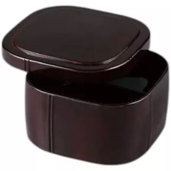 Sushi Plate Chirashi Sushi Square Chirashi with Shintame Black Made in Japan J-kitchens (Sushi Tub, Tub) Bamboo-Shaped (Lid) Interior,