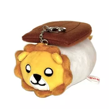 Sushi Zoo Sushi Leo Lion Plush Mascot a mix of sushi and Sleepy with a detachable conger eel Fluffy and Keychain, animals. face, topping. palm-sized