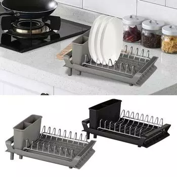 Сушильная полка для посуды, полка для хранения посуды, держатель для кухонной утвари, сушилка для столешницы, экономящая место, сушилка для посуды, чашек, тарелок