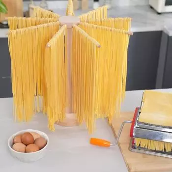 Сушильная стойка для макаронных изделий Yousheng с ручкой, большая вместительная подставка для домашних спагетти, тальятелле, феттучини wood