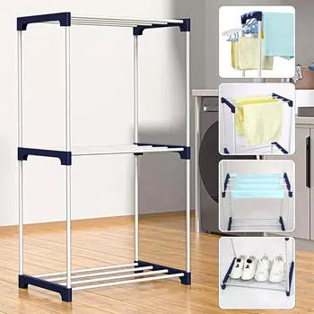 Сушильная стойка для одежды с обувью Передвижная прачечная Ткань Красильщик Одежда