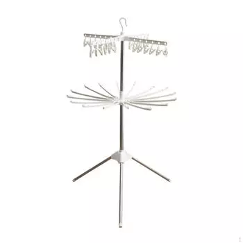 Сушильная стойка для одежды, складная, двухслойная, компактная, детская, вешалка для подгузников