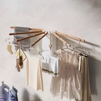 Сушильная стойка Octopus для одежды, настенная складная вешалка для одежды, балкон, спальня, дом, невидимая вешалка для одежды